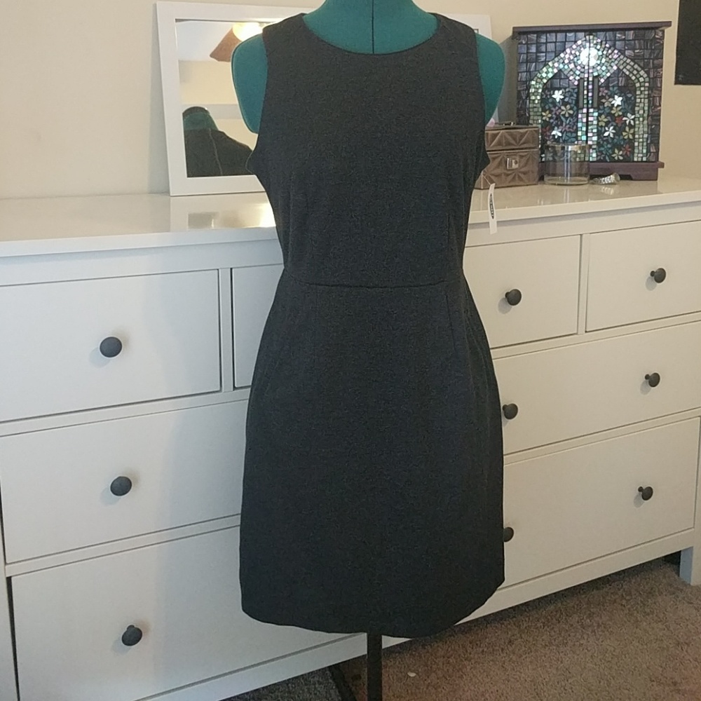 Knit pencil dress with pockets